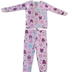 Pink and Purple Animal Print Pajama Set